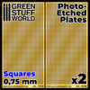 GREEN STUFF WORLD Photo-etched Plates - Squares - Size M (2