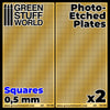 GREEN STUFF WORLD Photo-etched Plates - Squares - Size S (2