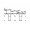 HORNBY OO High Stepped Arched Retaining Walls x 2 (Red Brick)