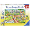 RAVENSBURGER A Day at the Zoo Puzzle 2x24pce