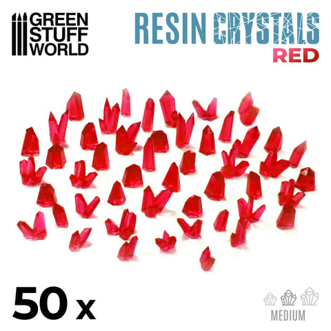 GREEN STUFF WORLD RED Resin Crystals - Medium