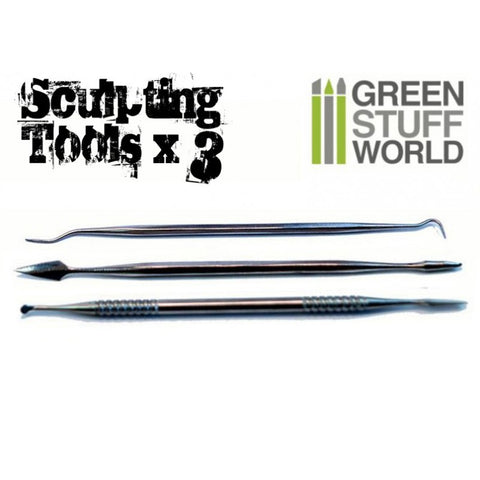 GREEN STUFF WORLD Sculpting Tools Set x 3