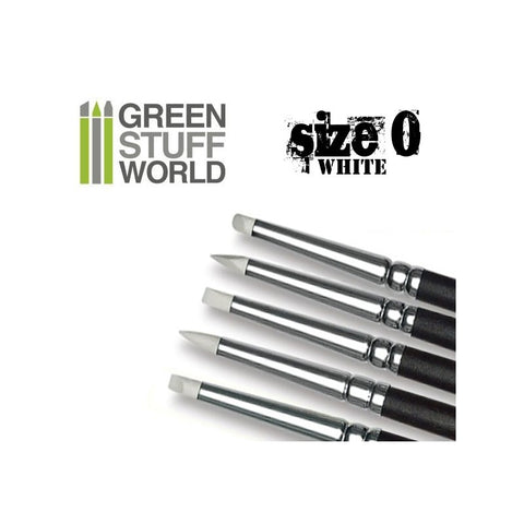 GREEN STUFF WORLD Color Shapers Brushes Size 0 - White Soft