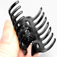 Small Black Plastic Clamps - Card of 3