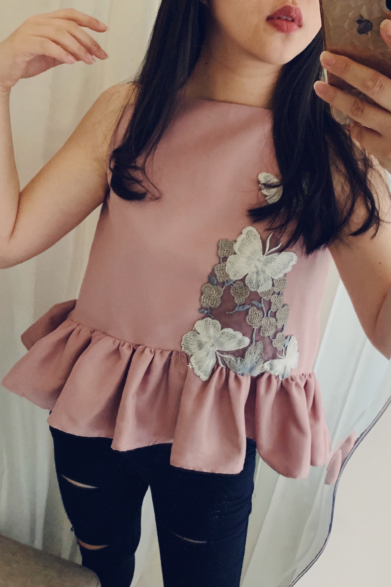Callula top in rose