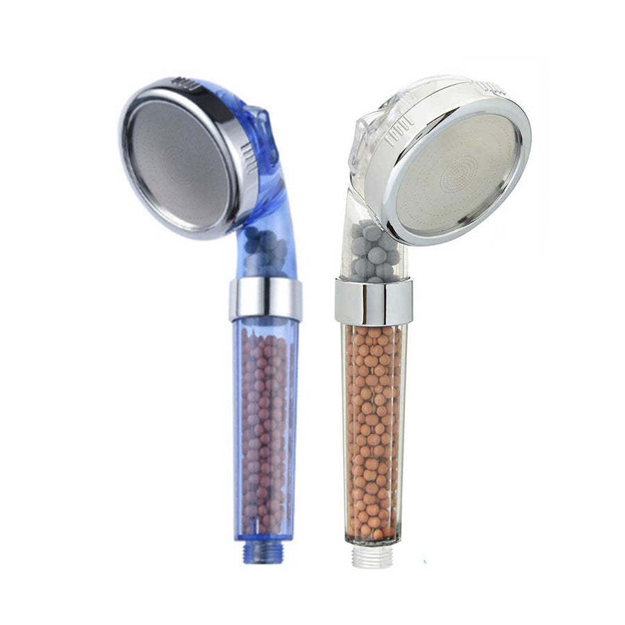 High Pressure Shower Head Filter with Extra 2 Set Replacement Ionic Stone Stream 