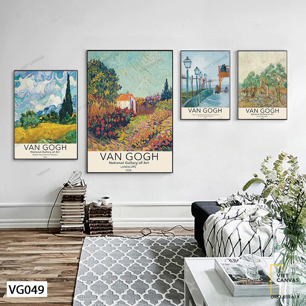 Bộ 4 Tranh Phong Cảnh Nghệ Thuật Van Gogh - VG049 – Viet Canvas