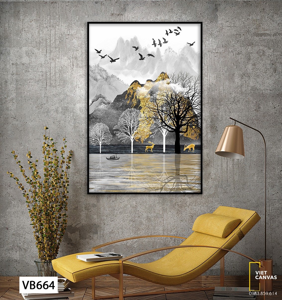 Tranh Phong Cảnh Miền Núi - VB664 – Viet Canvas