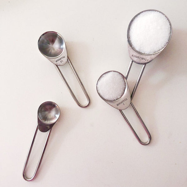 Measuring spoons for baking soda and baking powder
