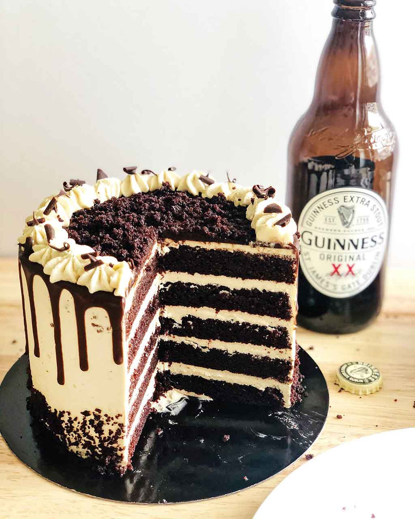 Chocolate Guinness Malt Layer Cake - layers