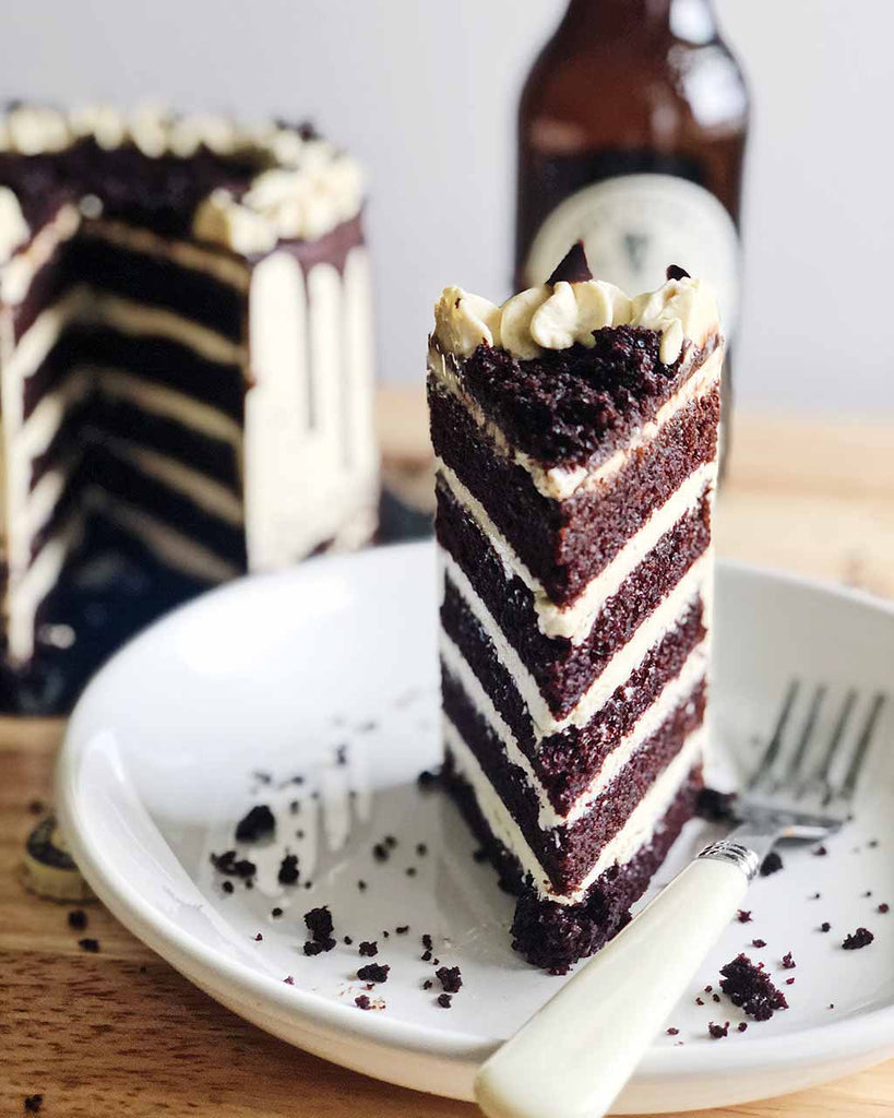 Chocolate Guinness Malt Layer Cake - slice