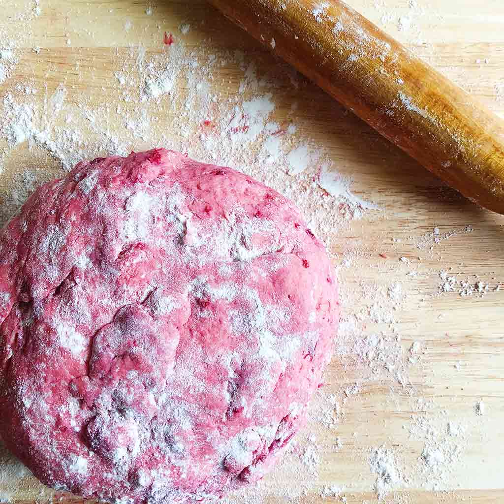 Heart Shaped Raspberry Scone Recipe - dough