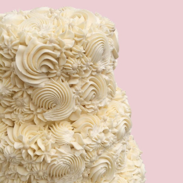 Ivory Wedding Cake Up-Close