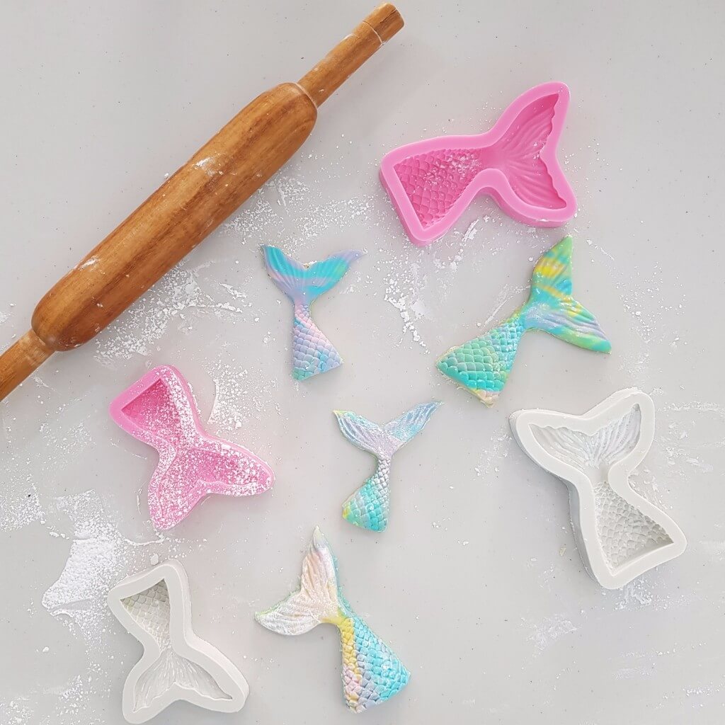 Mermaid Cake Recipe: fondant tails