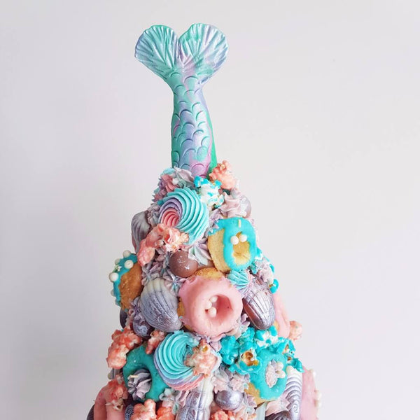 Mermaid croquembouche cake