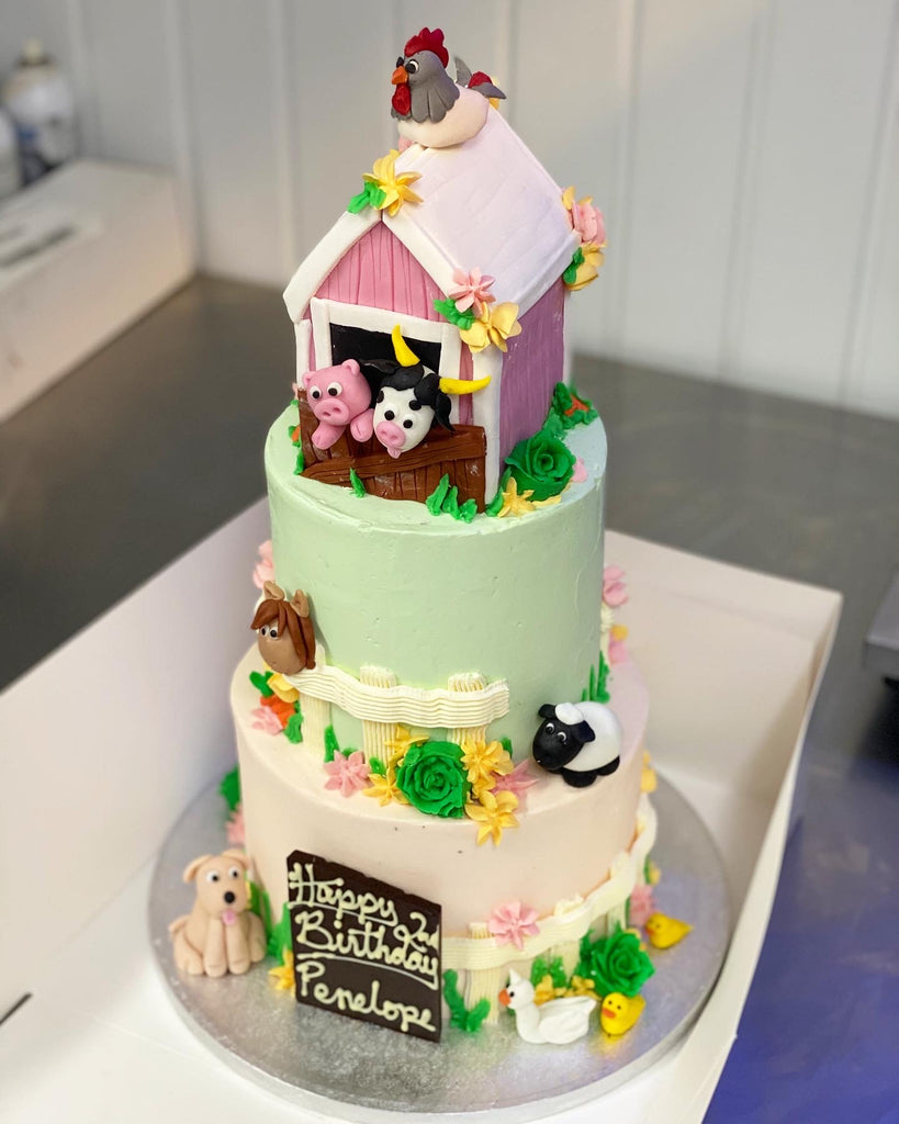 Old MacDonald's Farm Bespoke Birthday Cake delivered