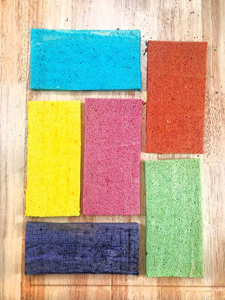 Rainbow Charlotte Royale Recipe - trimmed sponges