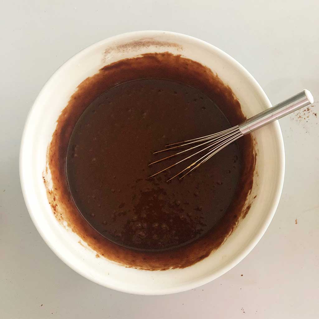 chocolate cake recipe - batter