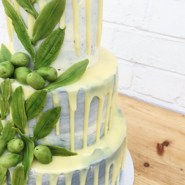 Ombre Watercolour Wedding Cake