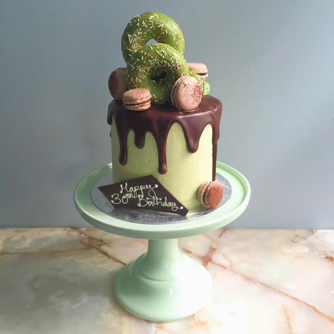 Personalised Matcha Birthday Cake by Anges