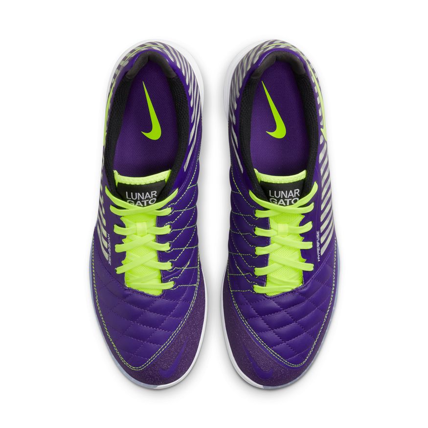 Exceder Certificado bomba Nike Lunar Gato II Indoor Soccer Futsal Shoes Purple Volt Green – Strictly  Soccer Shoppe