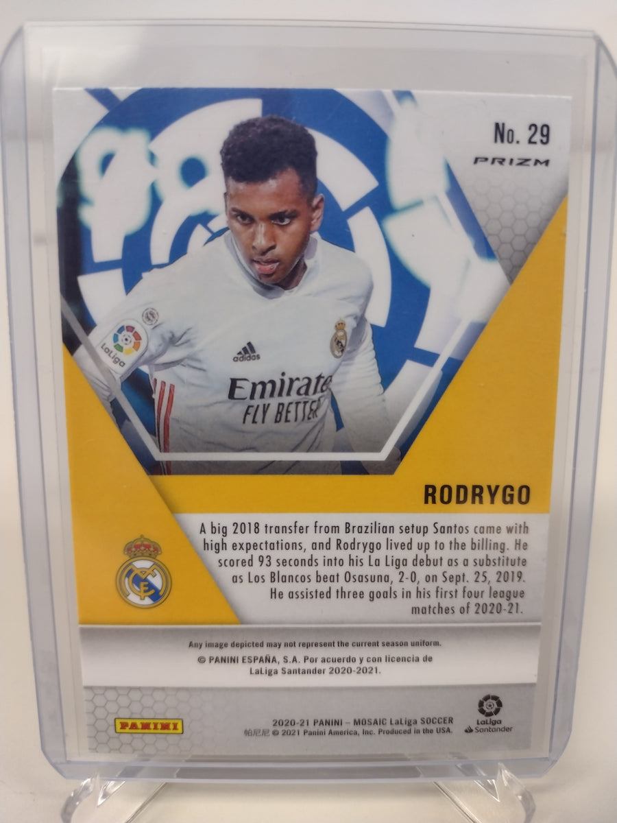 Rodrygo Real Madrid Panini Mosaic La Liga Green Parallel Prizm