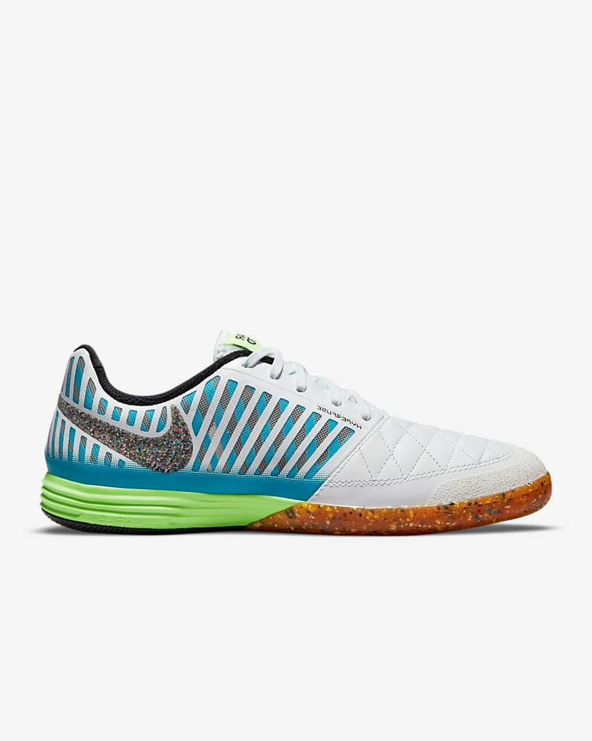 Nike Lunar Gato Indoor Soccer Shoes - White/Blue/Lime – Strictly Soccer Shoppe