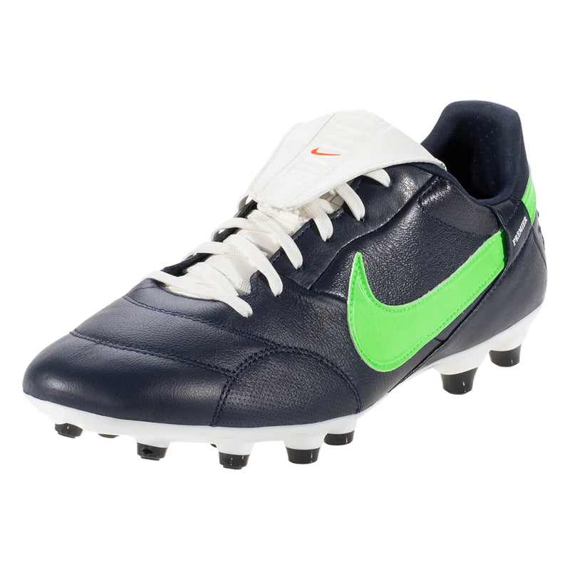 Nike Premier 3 FG Leather Soccer Navy Blue Green Strictly Soccer Shoppe