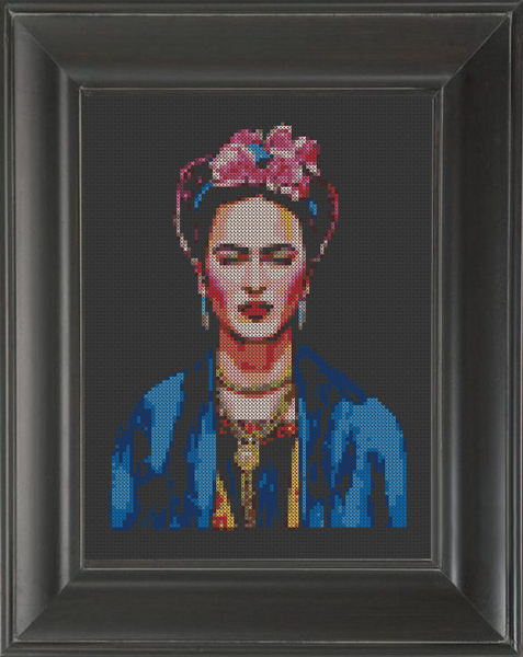 Frida Kahlo 02 Cross Stitch Pattern Chart Crass Cross