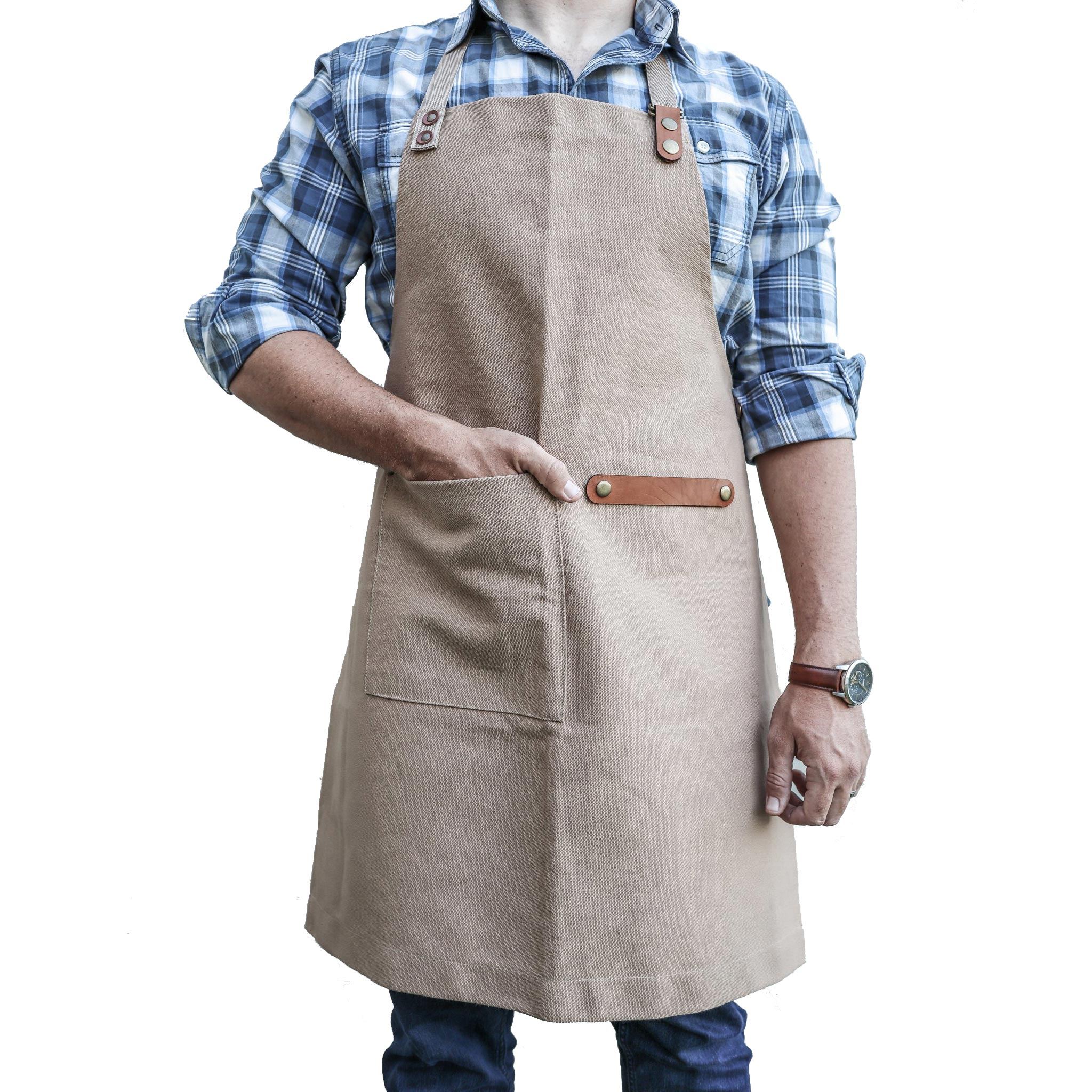 canvas leather apron