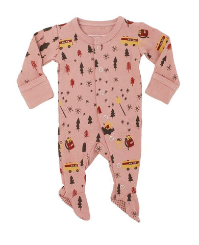 Mauve Camp Footed Coverall | Lovedbaby - Nature Baby Outfitter