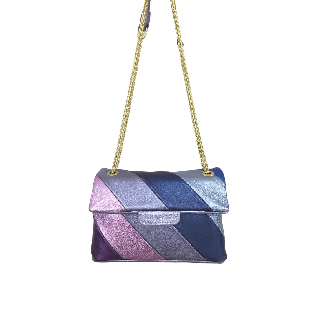 Lulu Berlu Metallic Rainbow Leather Crossbody