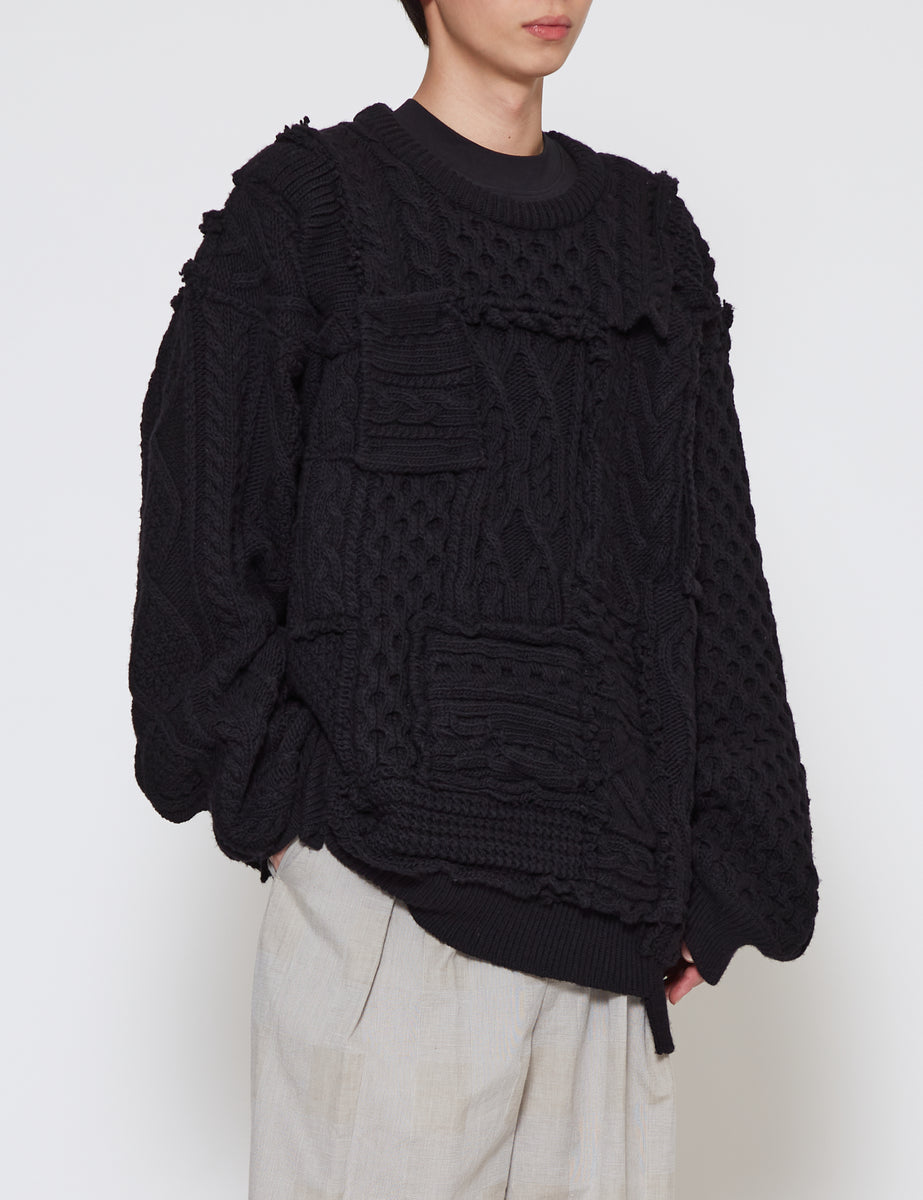 stein oversized hnterlaced cable knit ls www.eckomusic.com