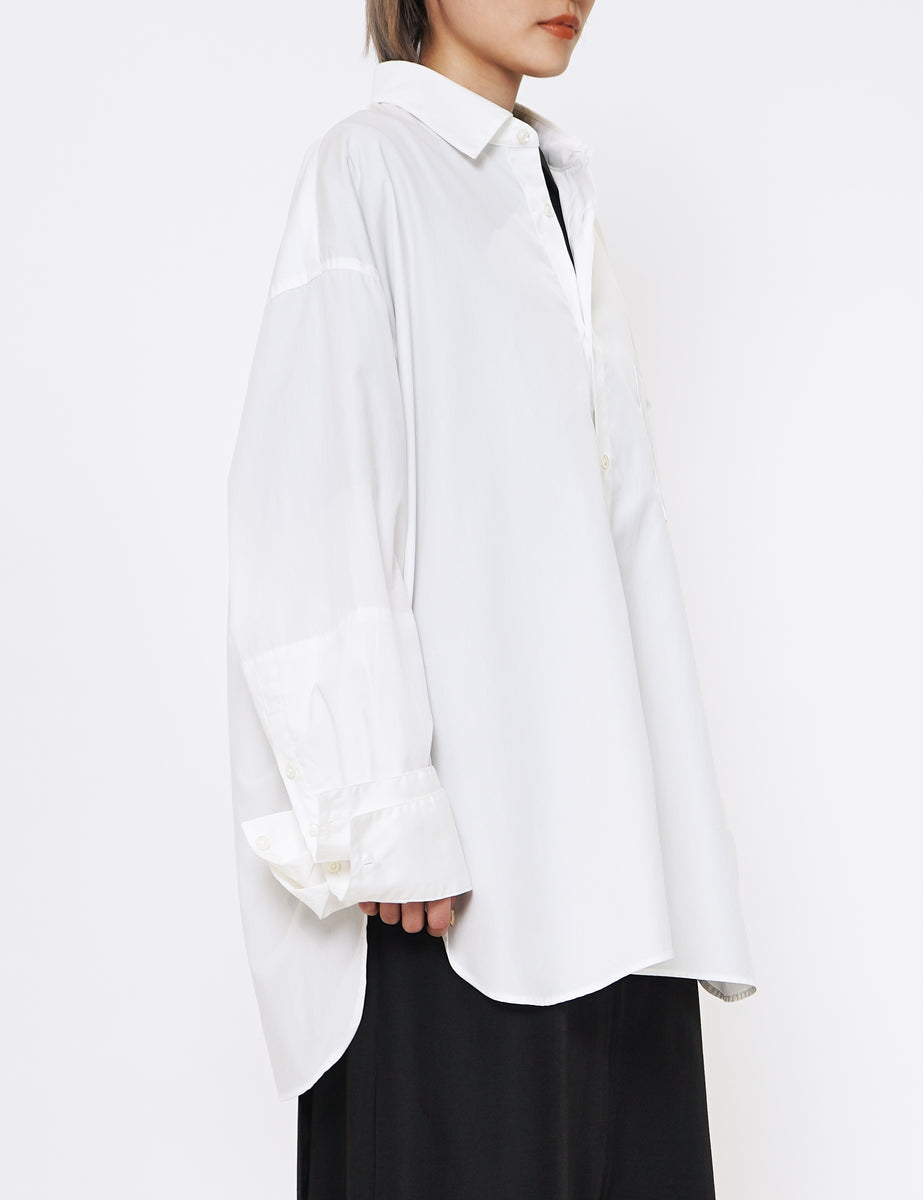 stein OFF WHITE DOUBLE CUFFS OVERSIZED DOWN PAT SHIRT – GRAPH LAYER