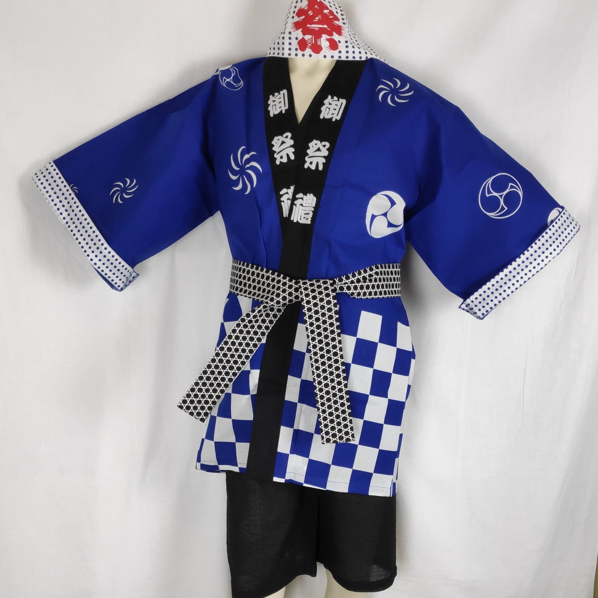 NEW Japanese Traditional Festival Coat HAPPI Black Dragon Kimono Roomwear JAPAN 