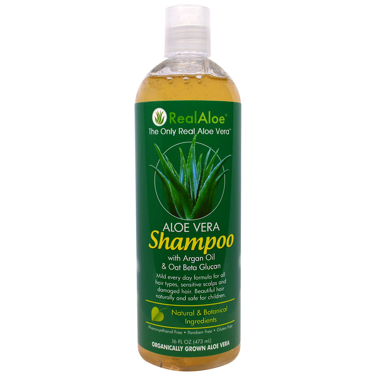 Real Aloe Aloe Vera Shampoo 473ml Healthy Options 5009