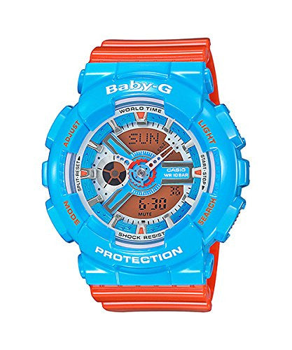 Dislocatie hoe vaak Geven Casio Baby-G NEO POP COLOR Series Blue Orange Womens Resin Watch BA110 –  Mira's Jewelers