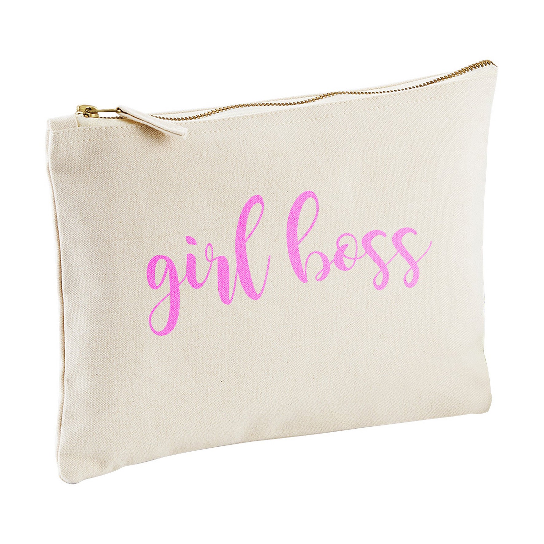 GIRL BOSS canvas clutch zipper pouch bag from LA LA LAND