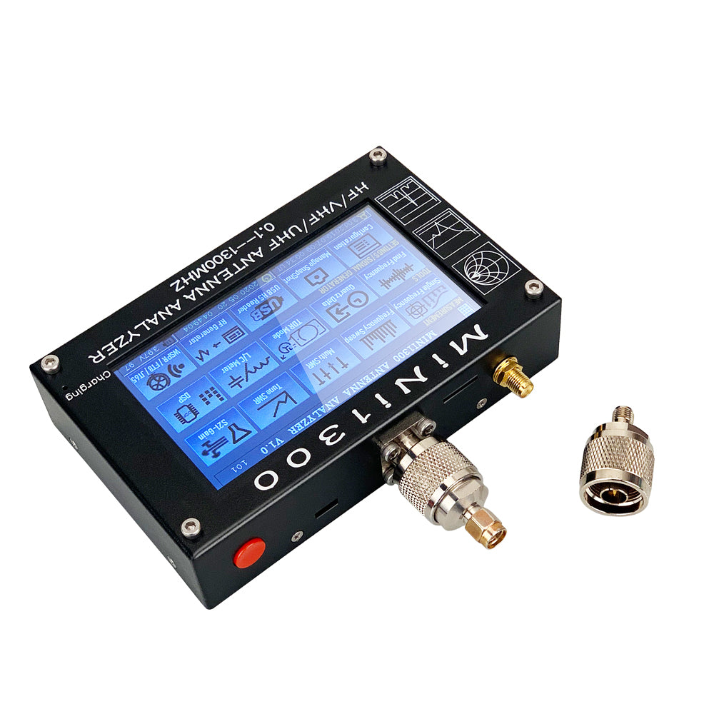 MINI1300 0.1-1300mhz HF/VHF/UHF Antenna Analyzer Capacitive Touch Screen SWR 