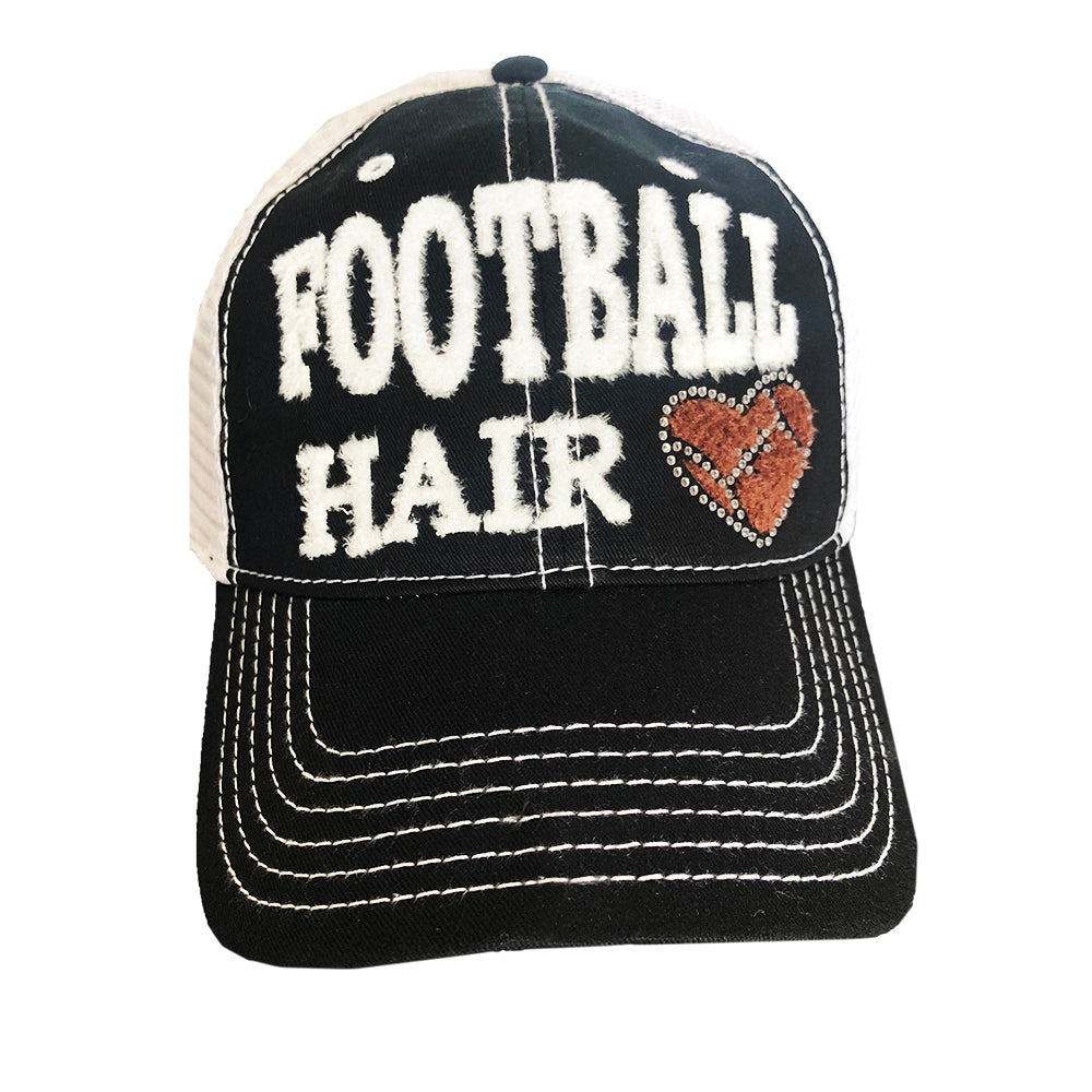 football hair cap