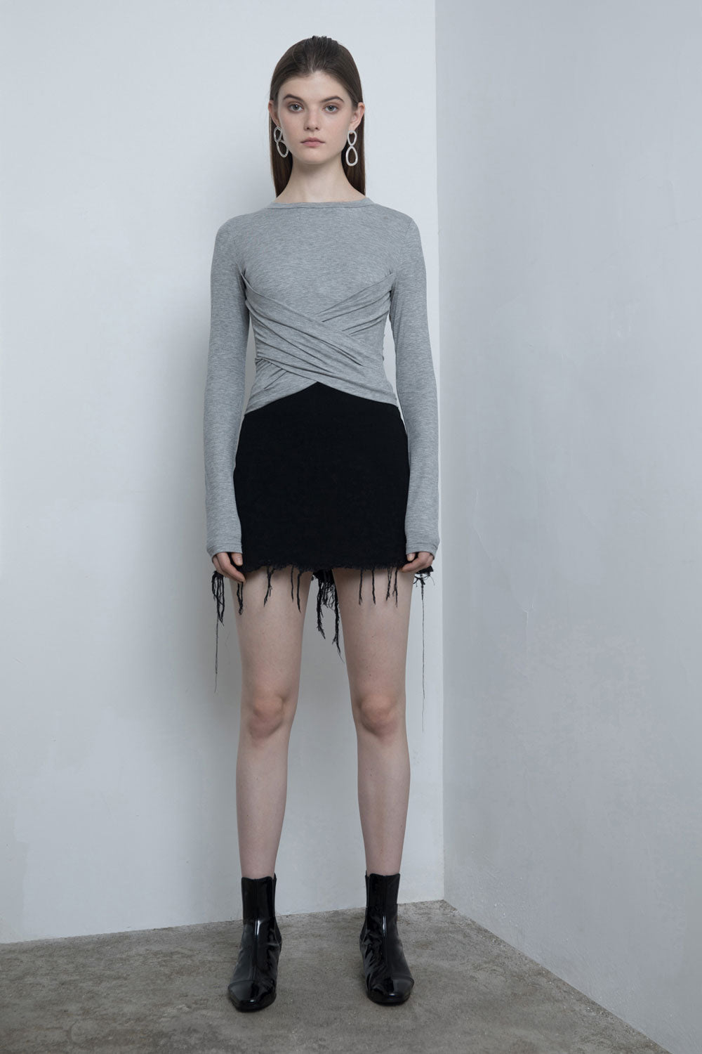 Pleated Long Sleeve Shirt