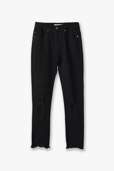Crop Slim Fit Distressed Jeans