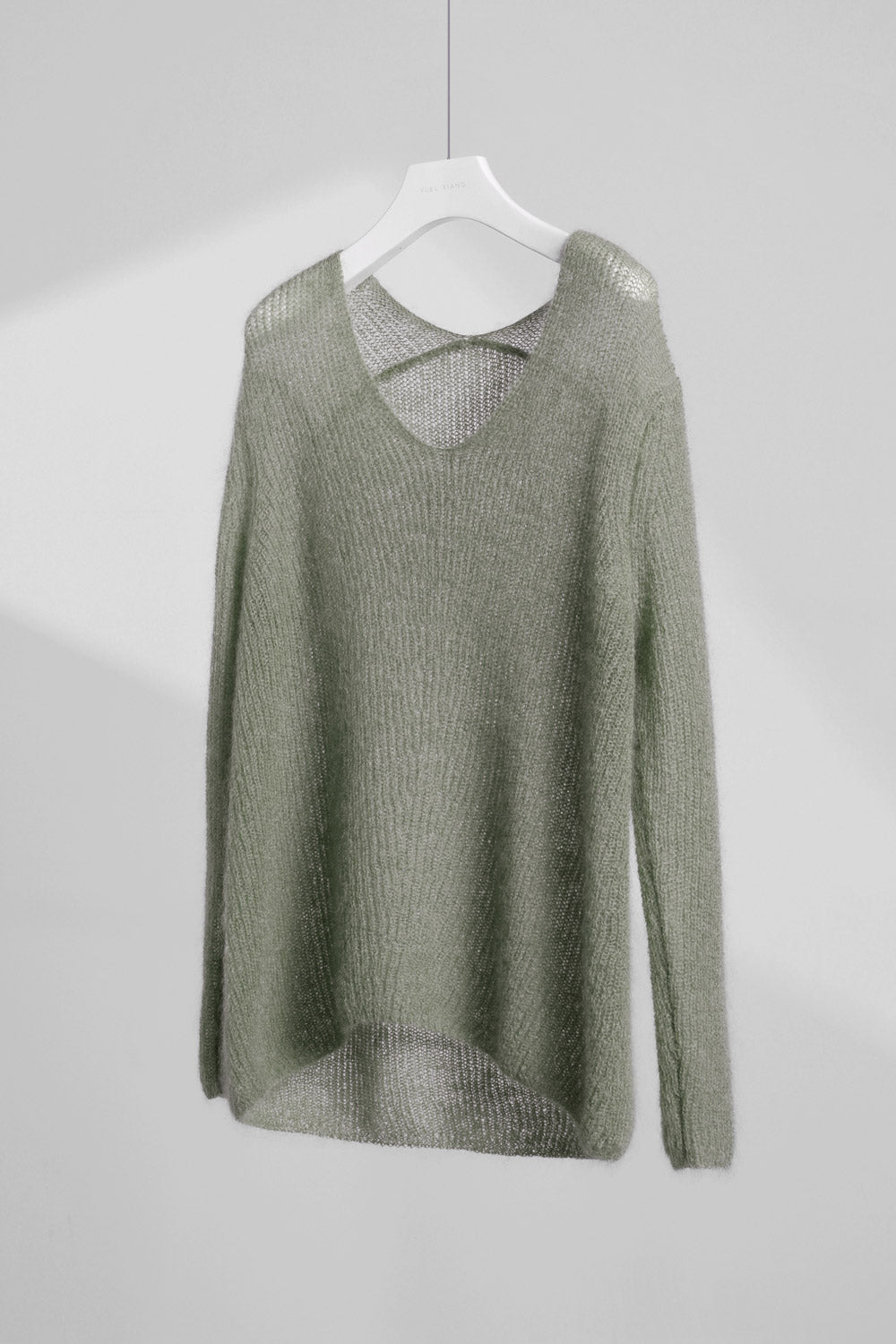 V-Neck Mohair Sweater