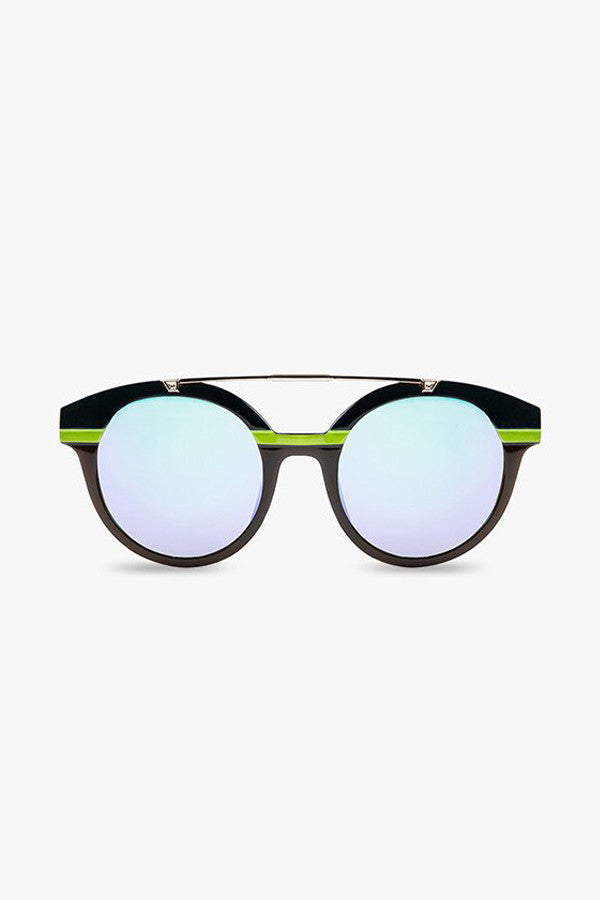 Round Two-Tone Oversized Sunglasses