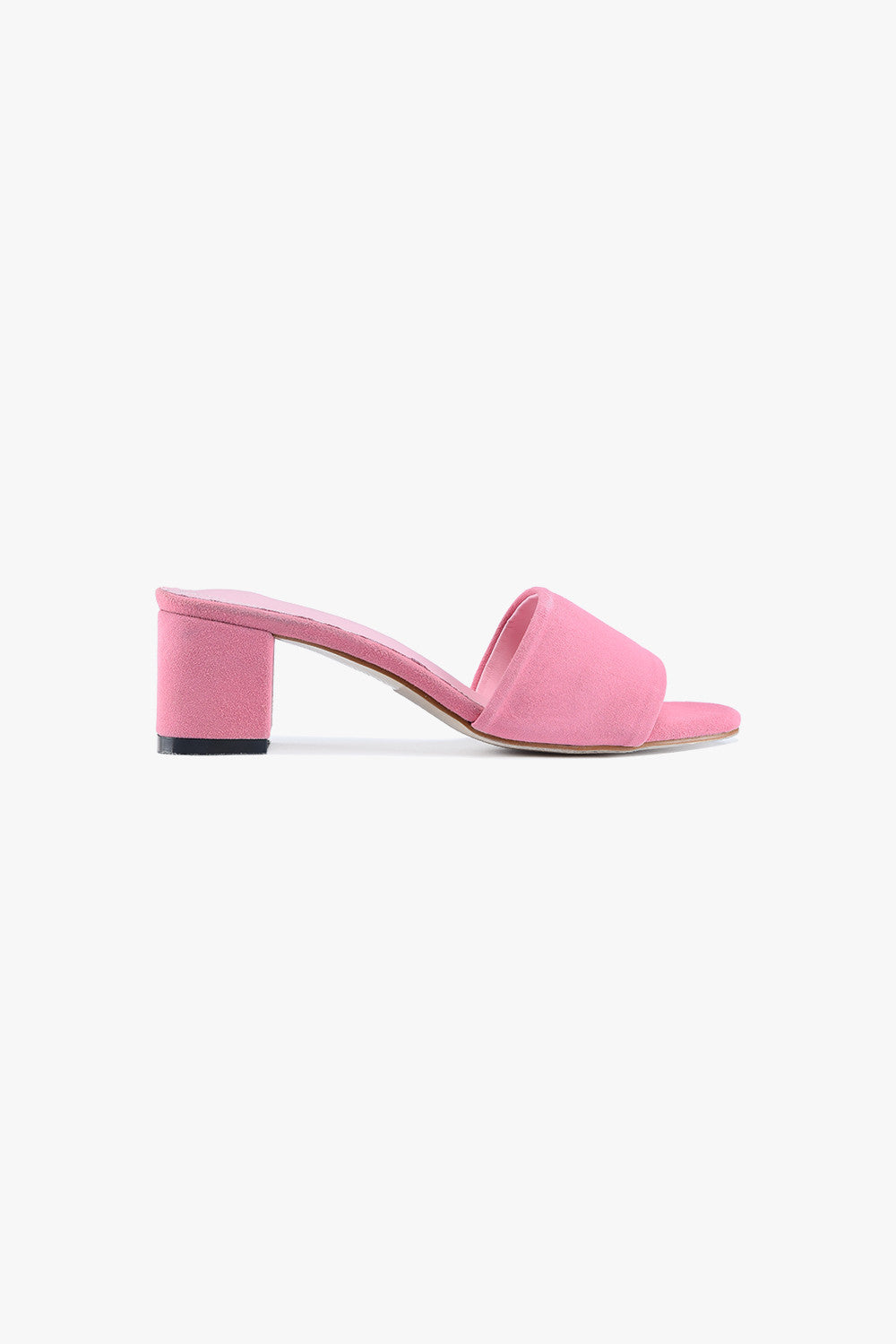 Low Heel Suede Mules