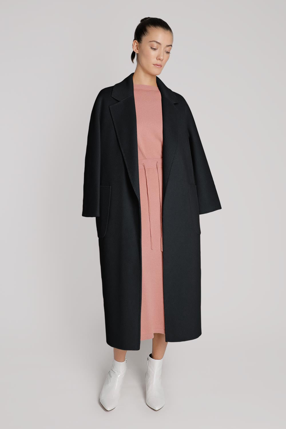 Belted Wool Wrap Coat