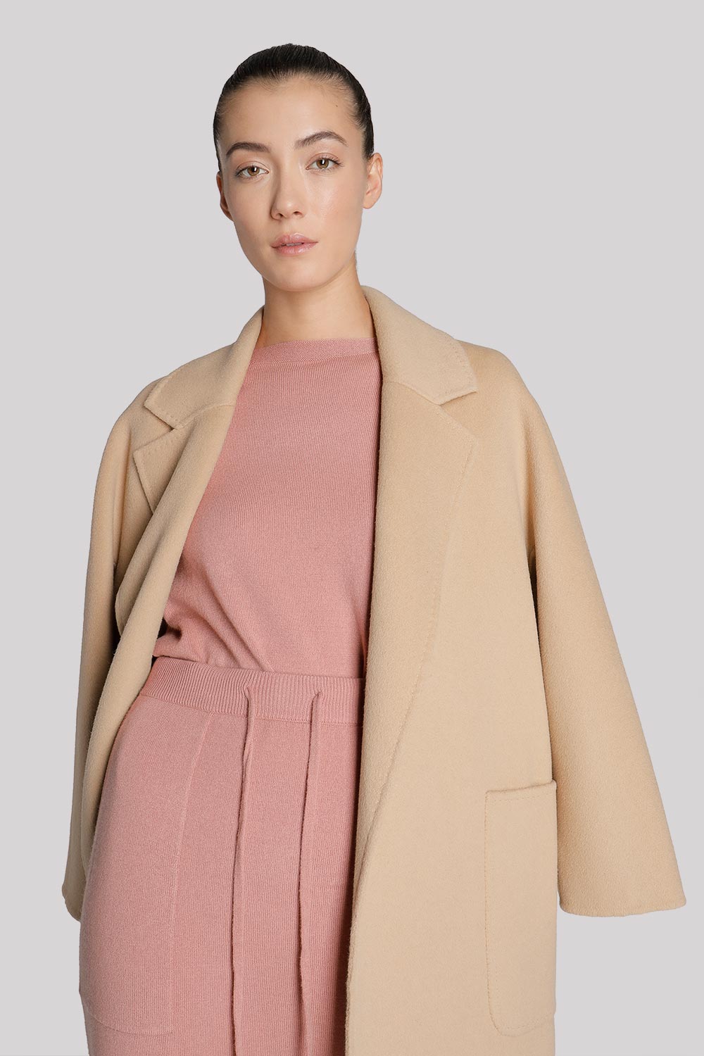 Belted Wool Wrap Coat