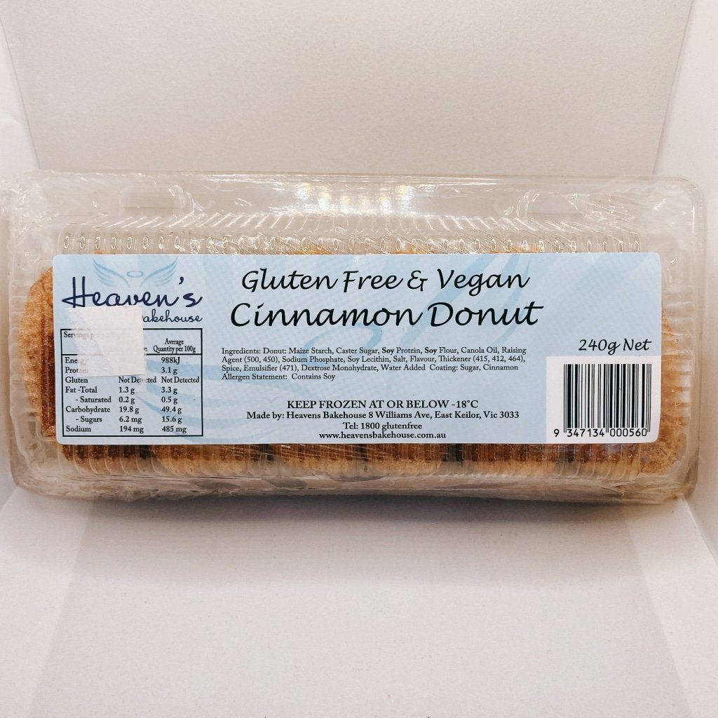 Heavens Bakehouse - Gluten Free Cinnamon Donuts 6 Pack Ipantry