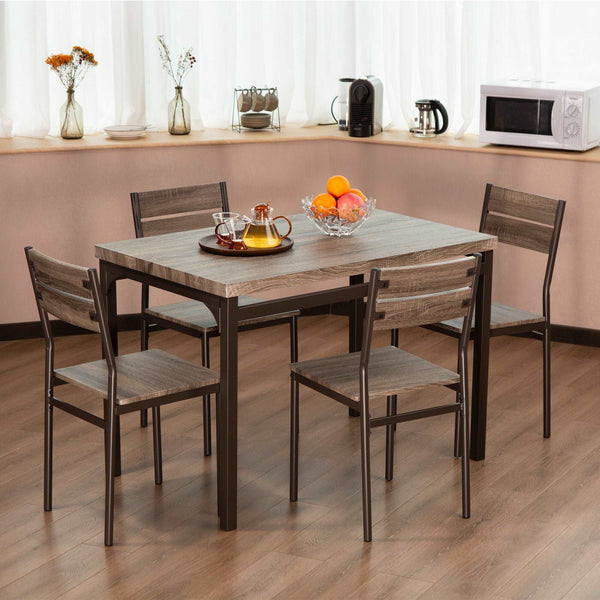 5 piece dining set rustic