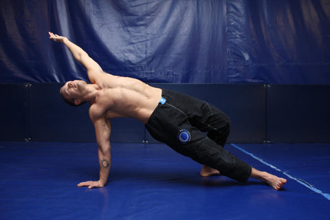 Nicolas Gregoriades practicing yoga